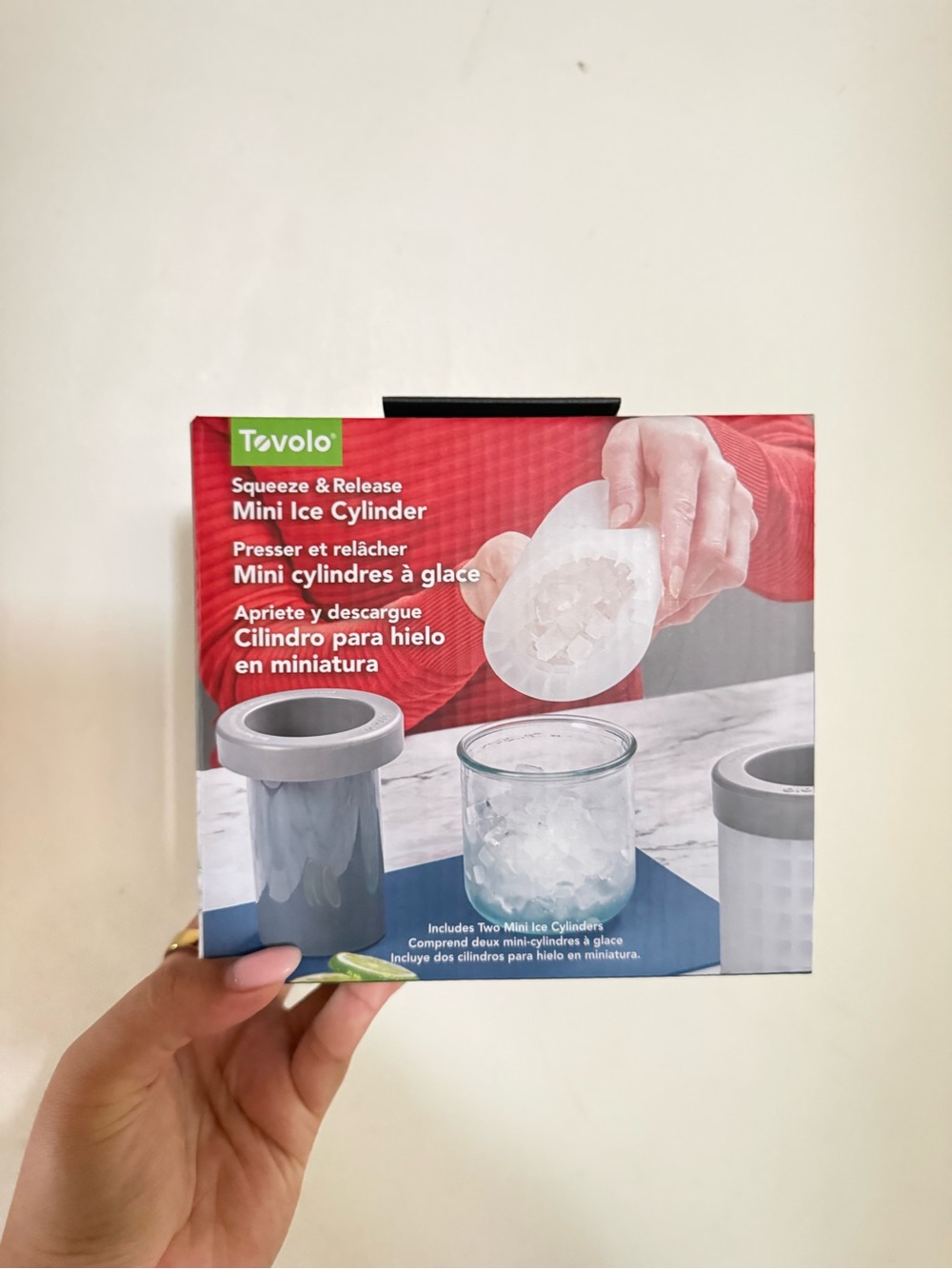Tovolo Mini Ice Cylinder Mold - Gray & White
